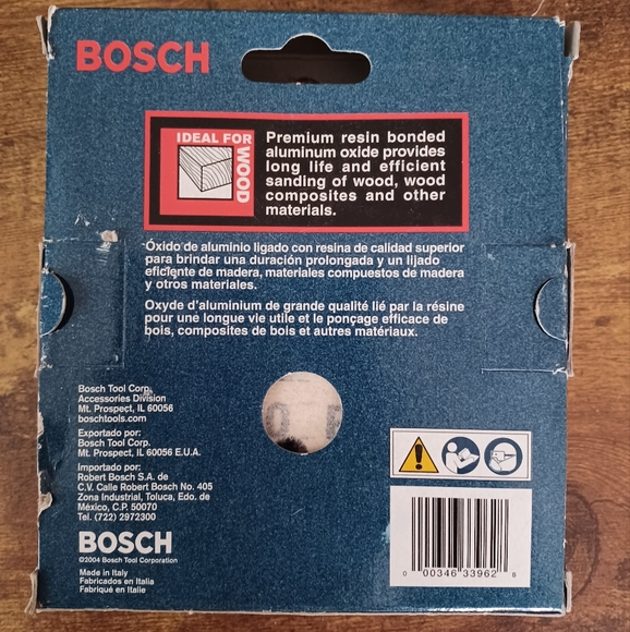 Bosch 5" 25 80 Grit Hook and Loop Sanding Discs - Picture 3 of 9